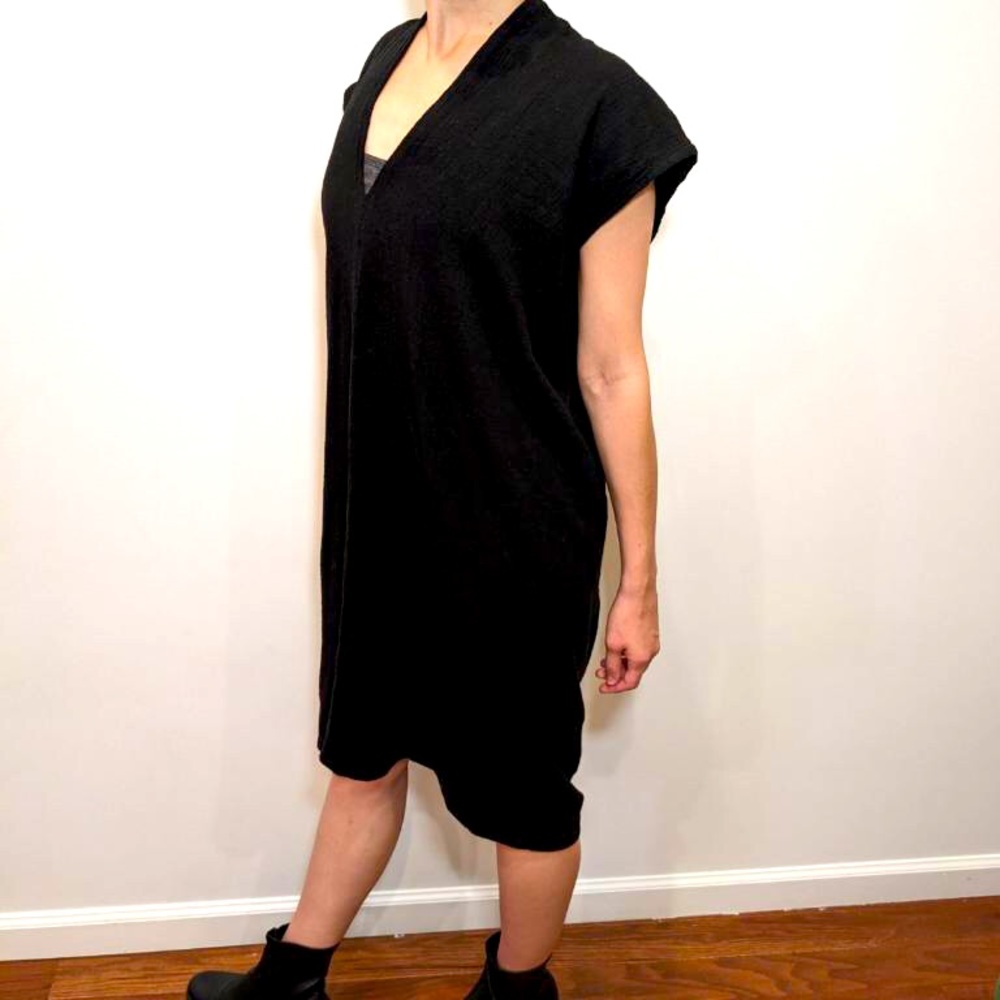 Gorgeous and super chic wrinkled cotton midi-length dress: Small.